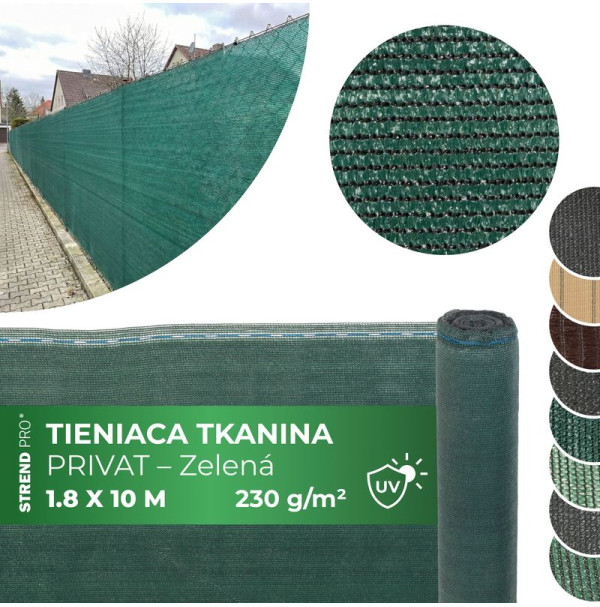 Slovakia Trend Tkanina PRIVAT.NET 1,8x10 m HDPE UV 230 g/m2 95% Extra zelená